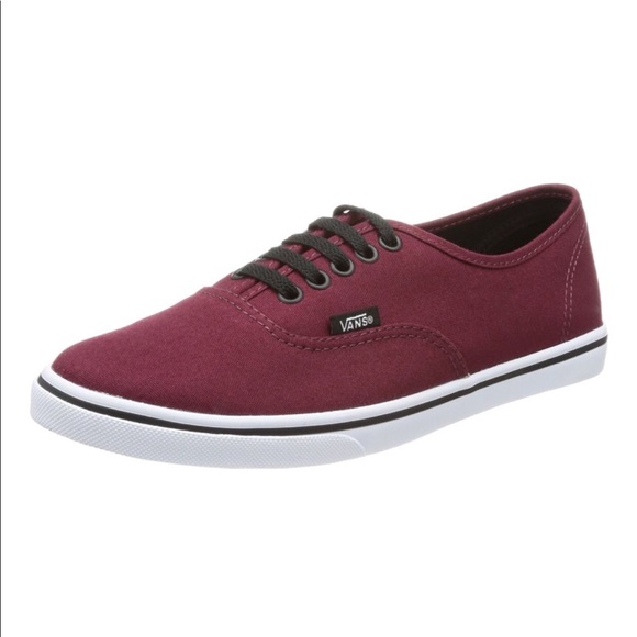 vans shoes burgundy authentic